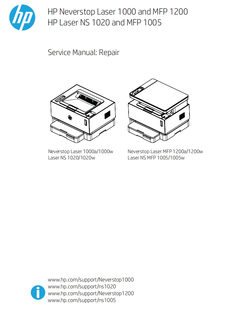 HP-Neverstop-Laser-1000-MFP-1200-Laser-NS-1020--MFP-1005-Repair-Service-Manual维修维护手册