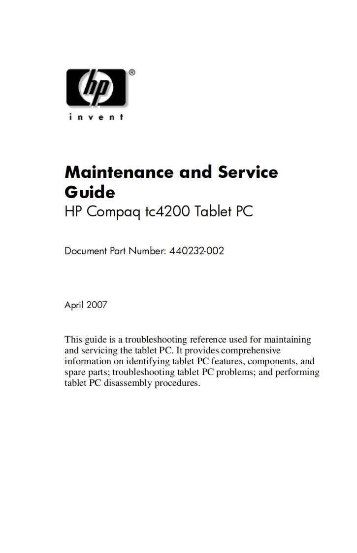 HP-TC4200-Service-Guide