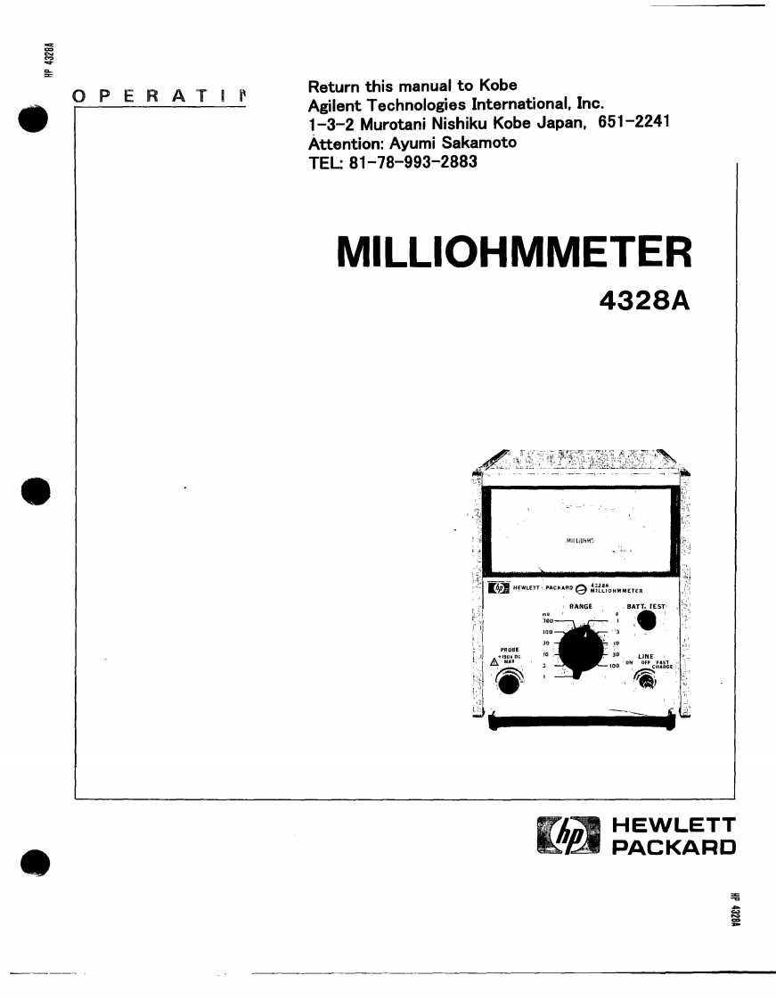 HP4328A_Operating_and_Service_维修维护说明书手册