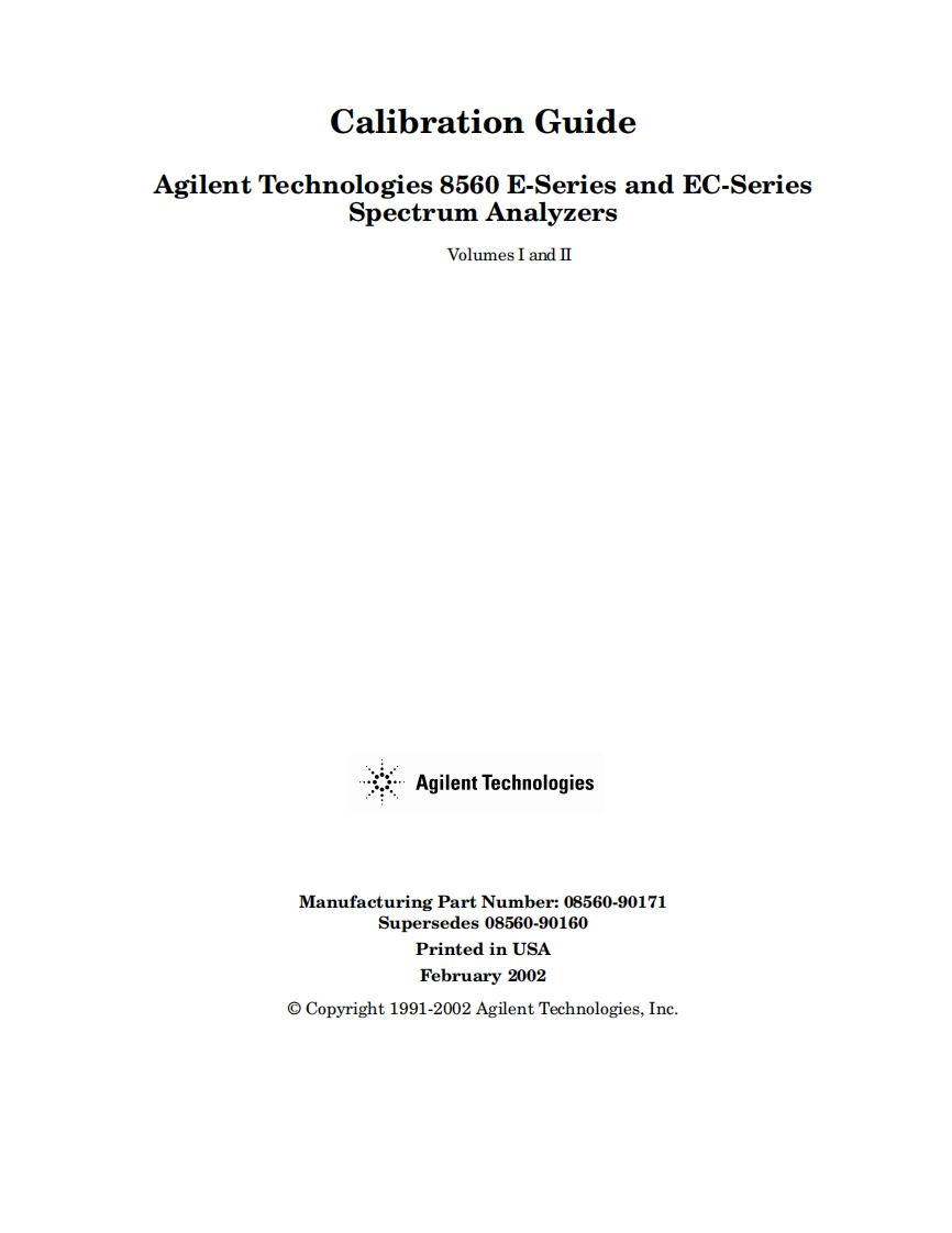 HP8560SerieCalibrationGuide操作说明书手册