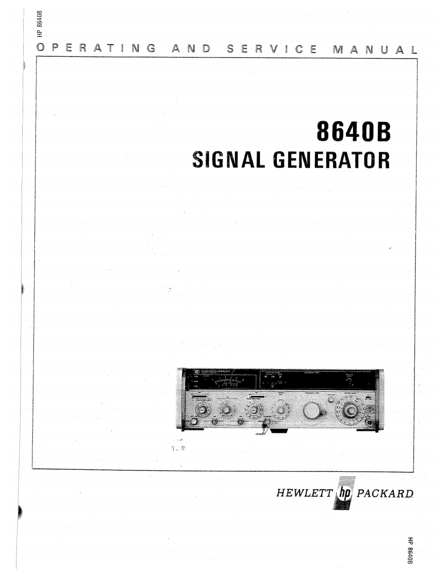 HP8640BOperation操作说明书手册