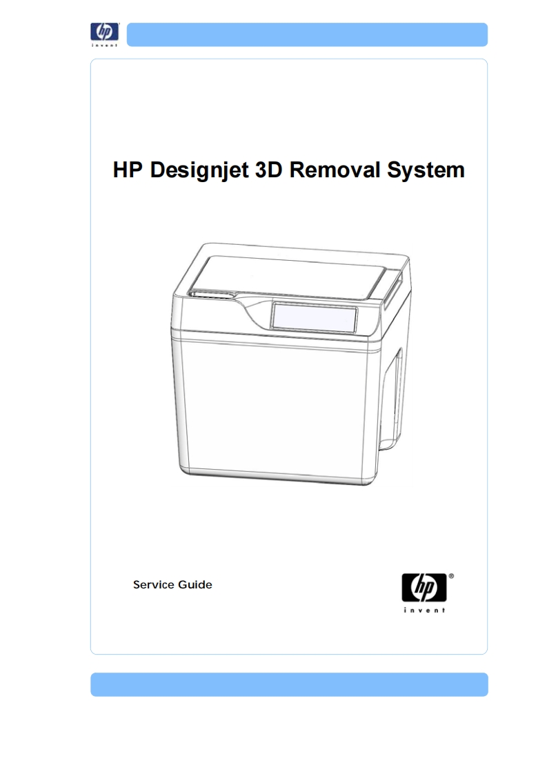 HPDesignjet3DRemovalSystem(维修维护说明书)