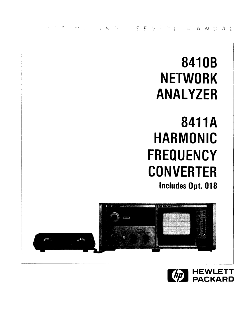 HP_8410B_8411A_Network_Analyzer_Service_Manual维修服务手册含电器原理图
