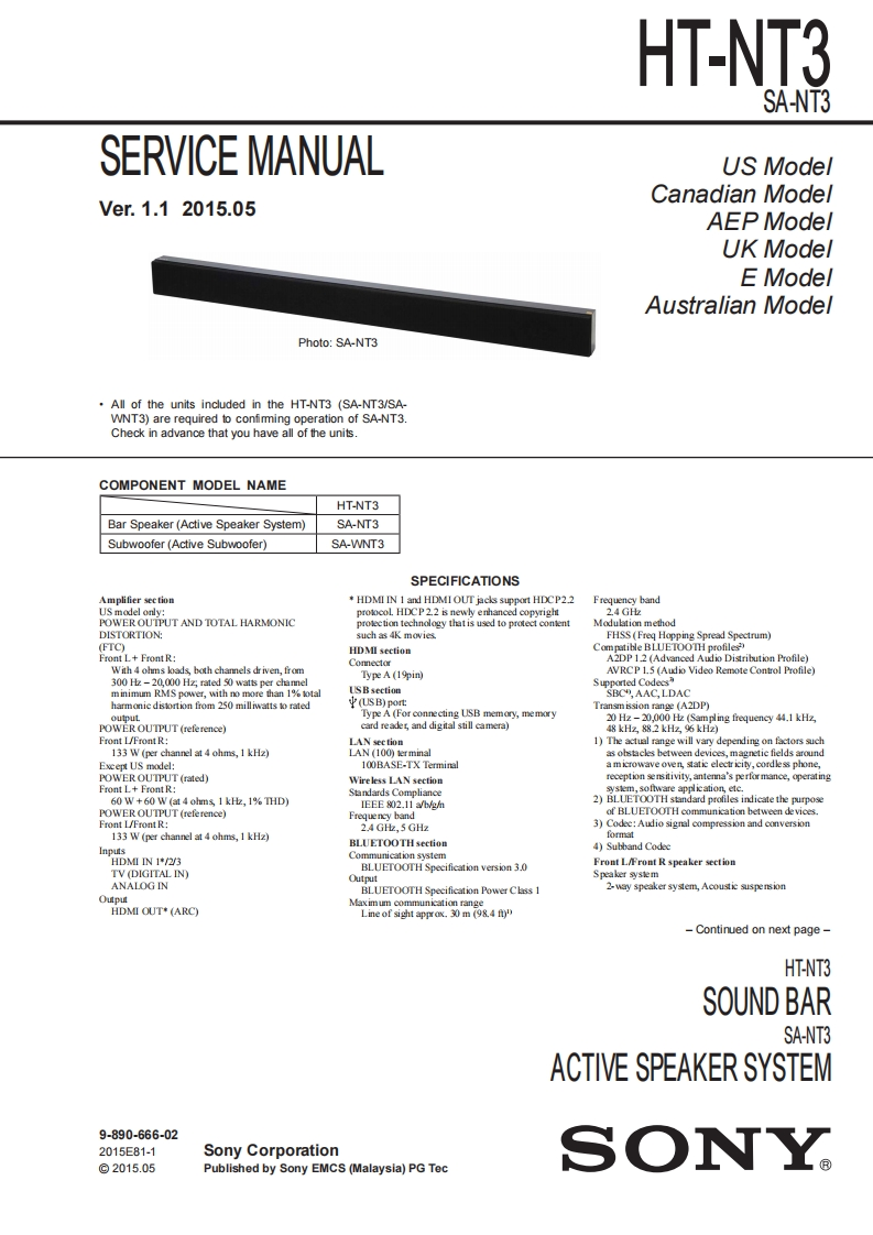 HTNT3_维修手册含电器原理图