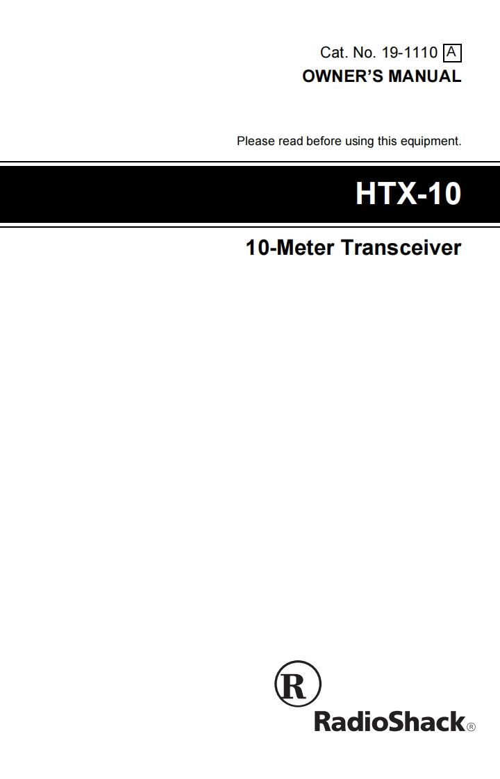 HTX-10-(Owners-Manual操作说明书手册)