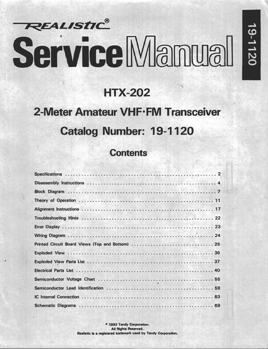 HTX-202-(Service-Manual维修手册含电器原理图)