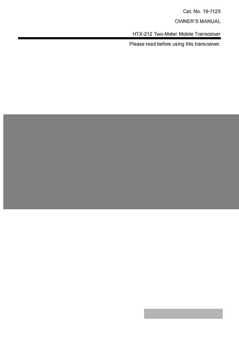 HTX-212-(Owners-Manual操作说明书手册)