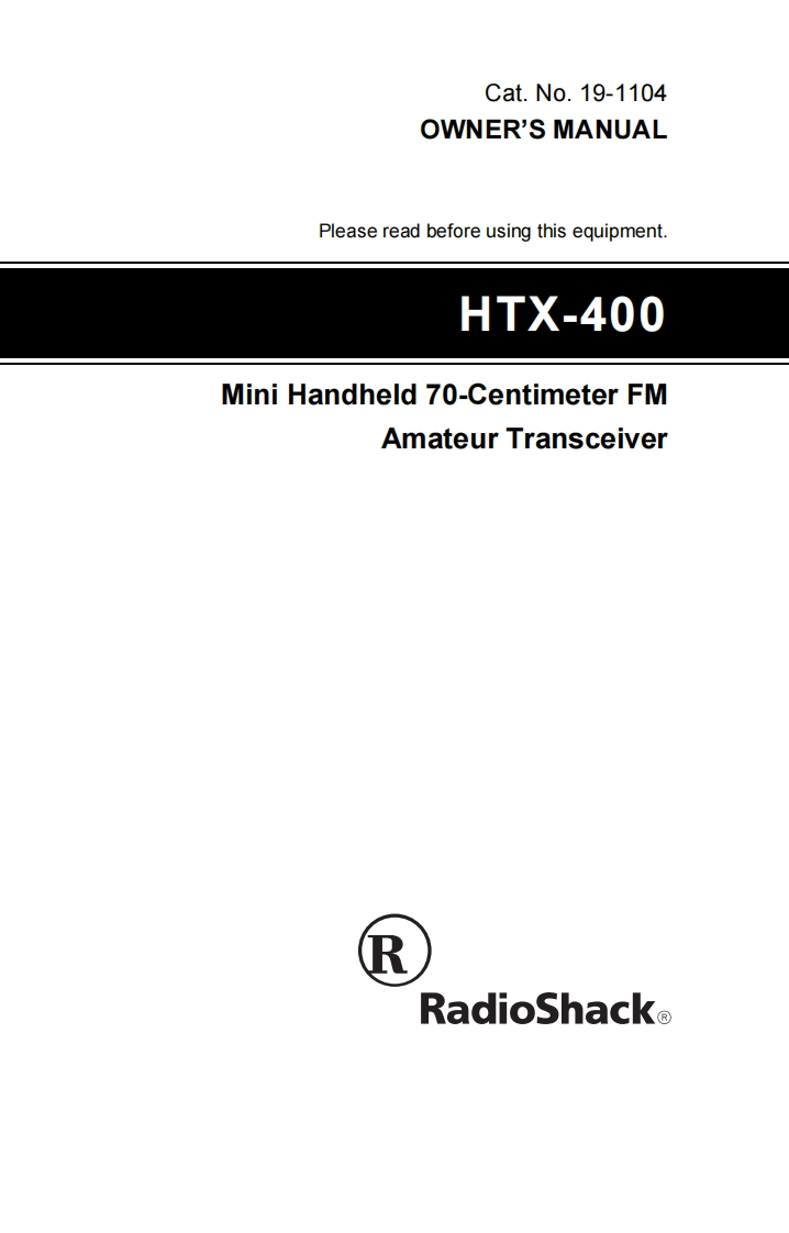 HTX-400-(Owners-Manual操作说明书手册)