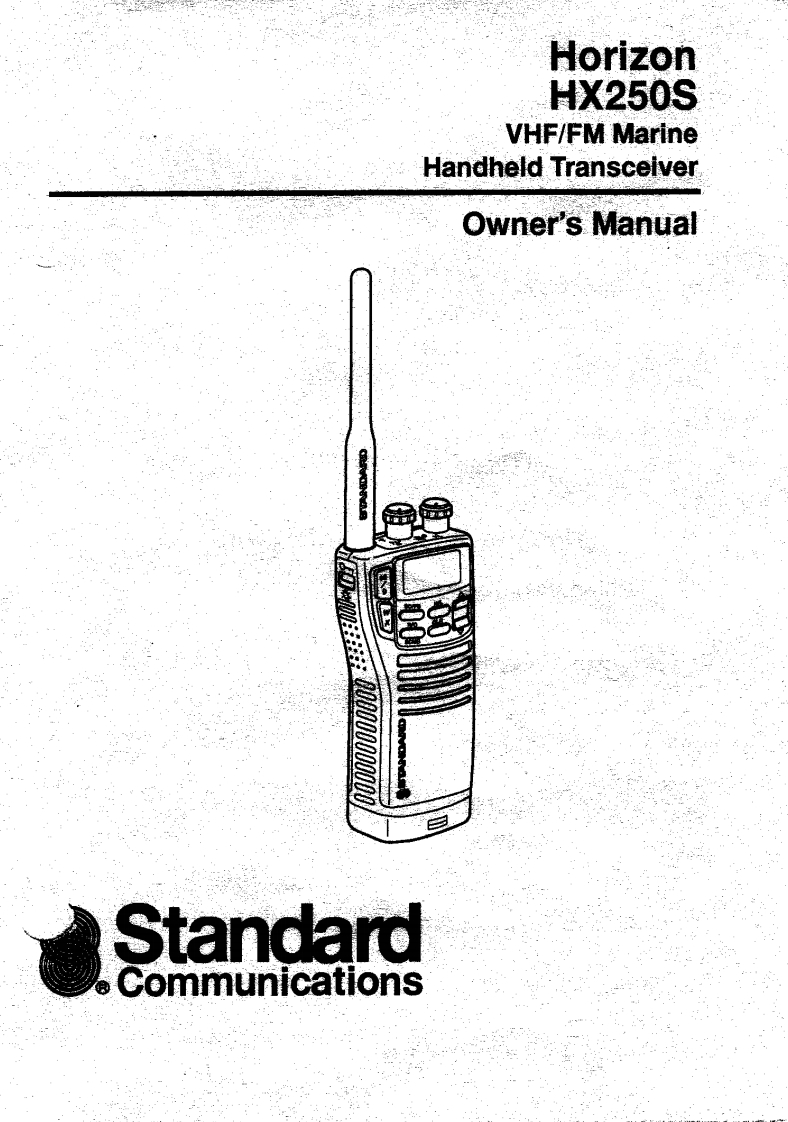 HX250SOwners使用说明书手册