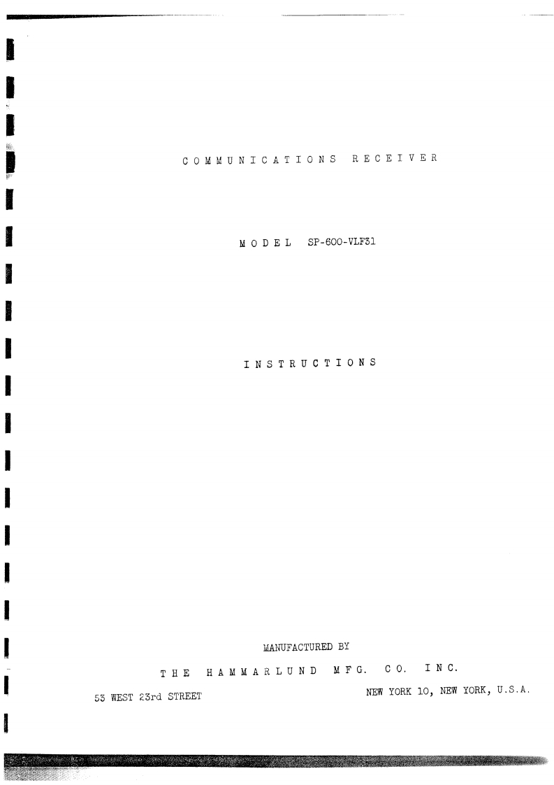 Hammarlund_SP-600-VLF31_使用说明书手册_other