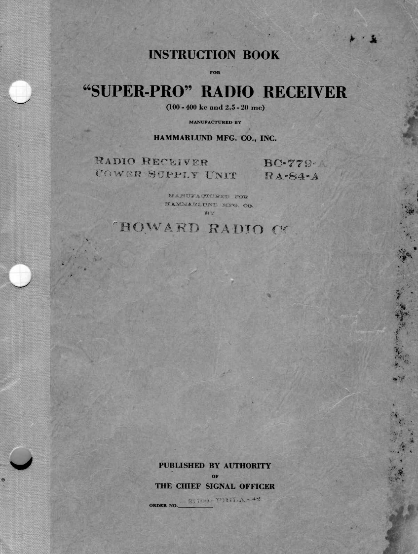 Hammarlund_Super-pro_BC-779A_维修维护电器原理图手册_使用说明书手册