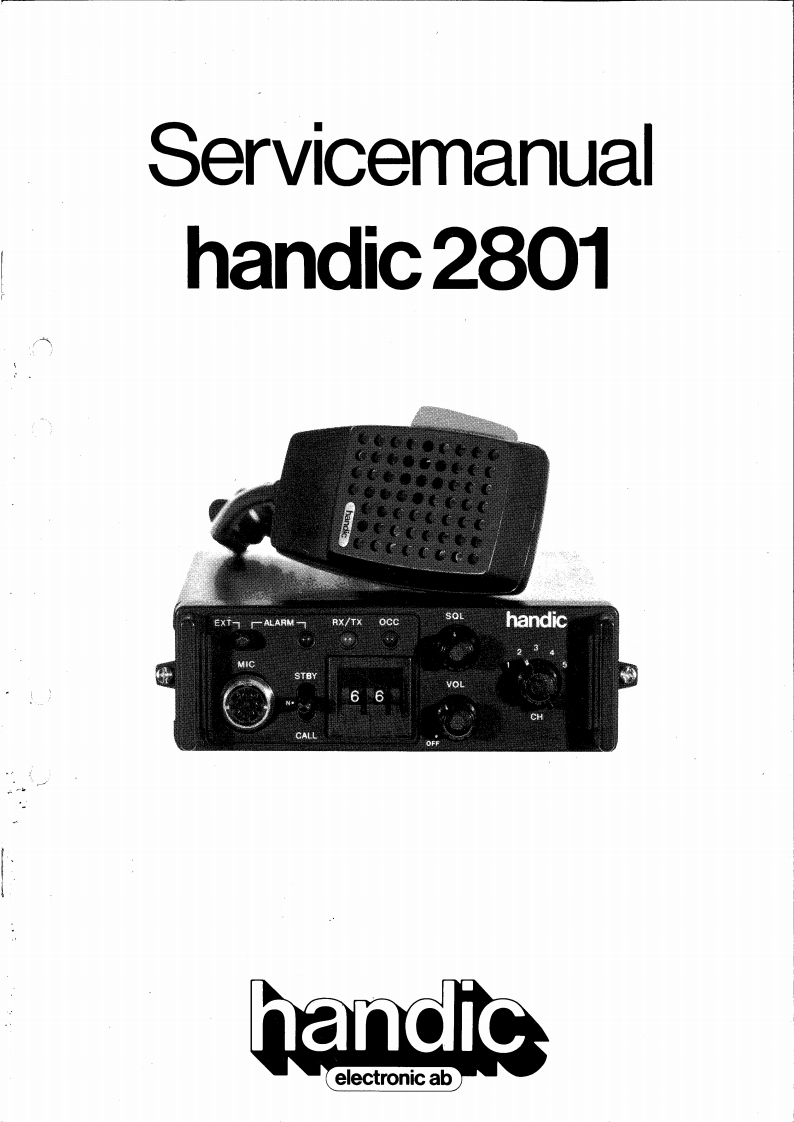 Handic_2801_Service_Manual维修手册含电器原理图