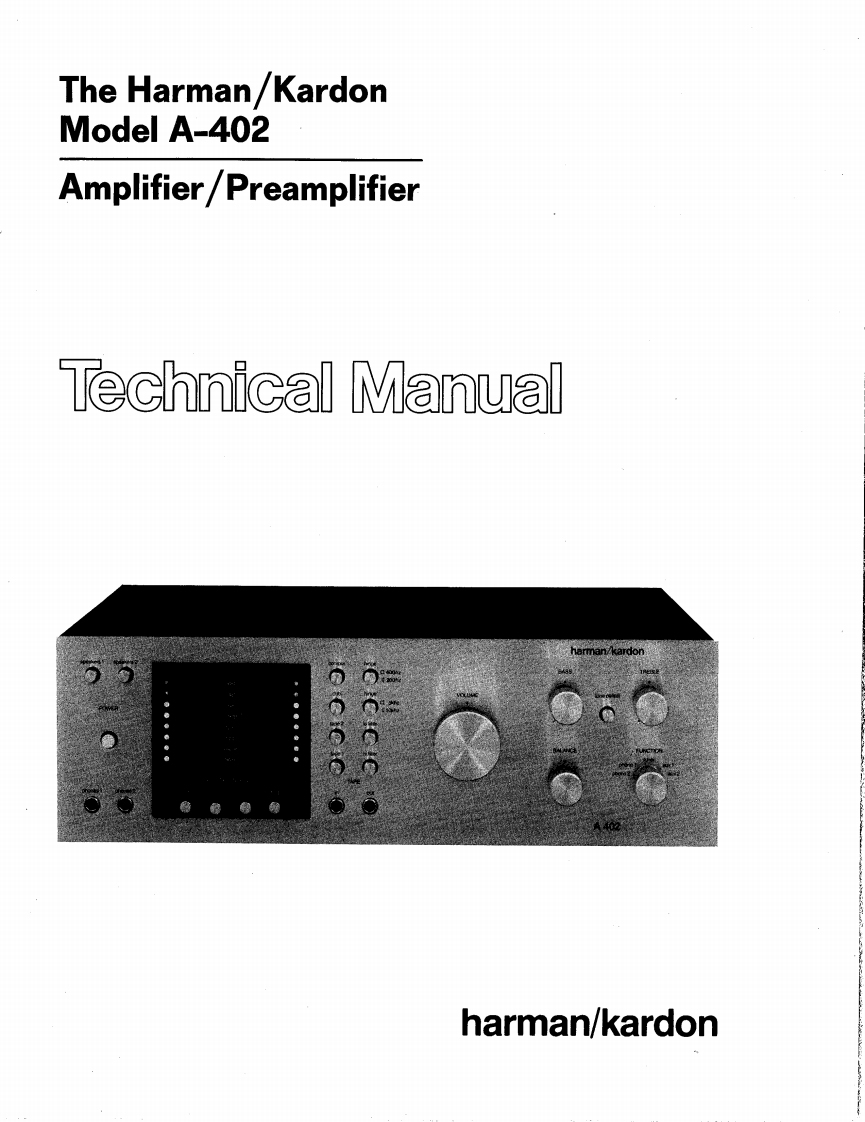 HarmanKardon-A402-int-维修说明书手册含电器原理图