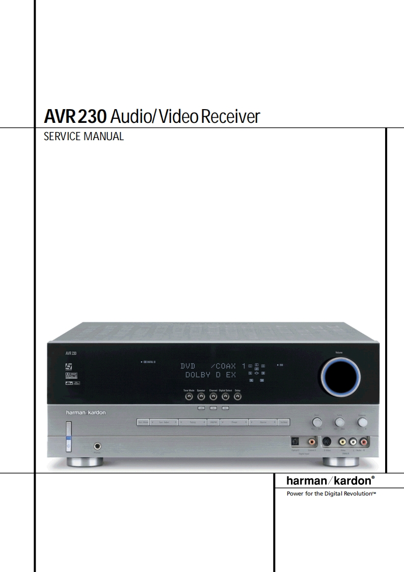 HarmanKardon-AVR230-avr-维修说明书手册含电器原理图1