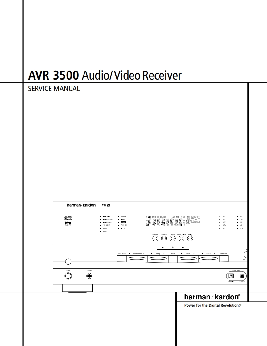 HarmanKardon-AVR3500-avr-维修说明书手册含电器原理图