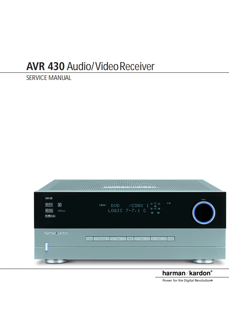HarmanKardon-AVR430-avr-维修说明书手册含电器原理图2
