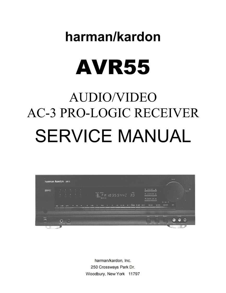 HarmanKardon-AVR55-avr-维修说明书手册含电器原理图