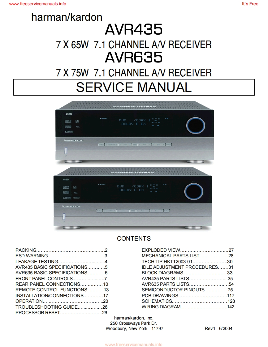 HarmanKardon-AVR635-avr-维修说明书手册含电器原理图4