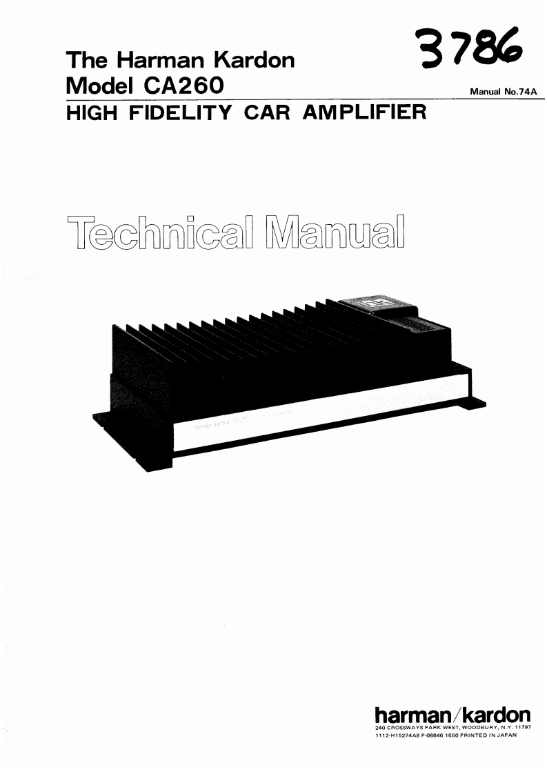 HarmanKardon-CA260-pwr-维修说明书手册含电器原理图