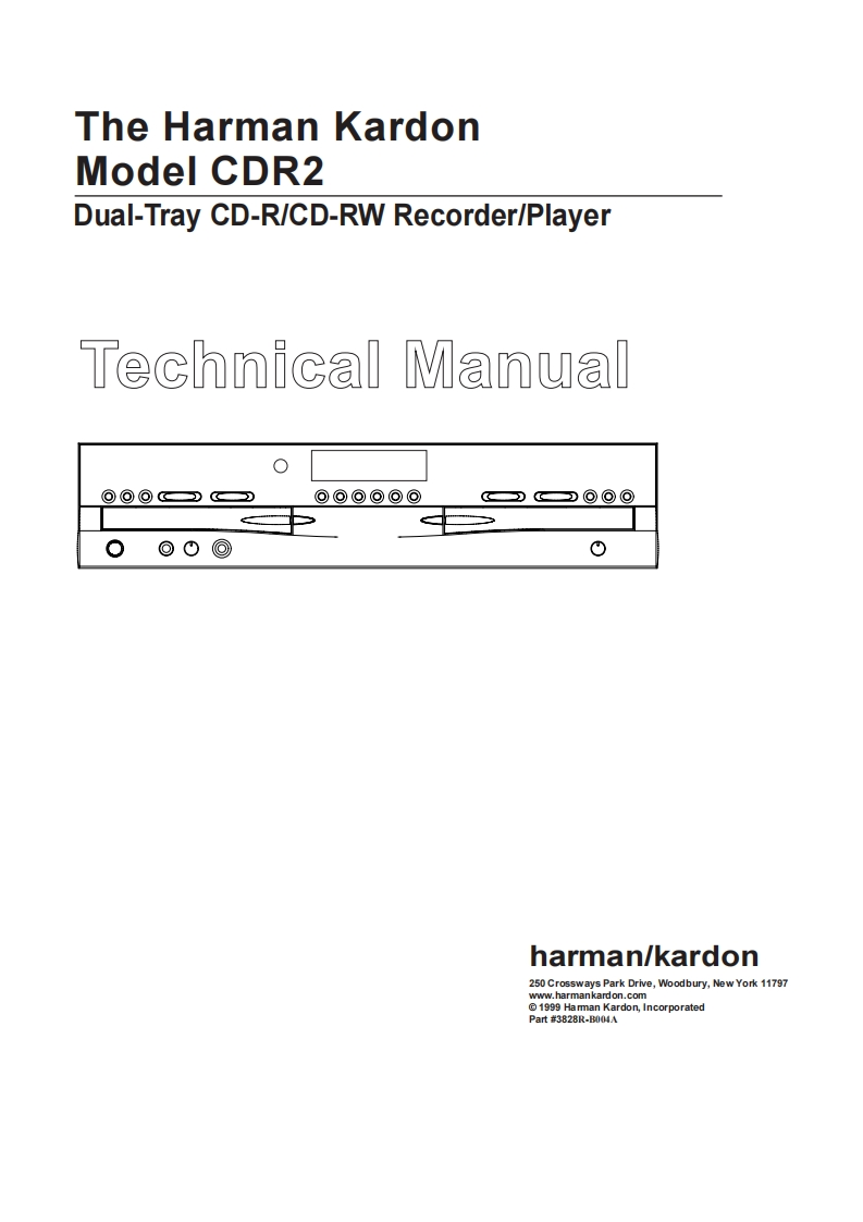HarmanKardon-CDR2-cd-维修说明书手册含电器原理图
