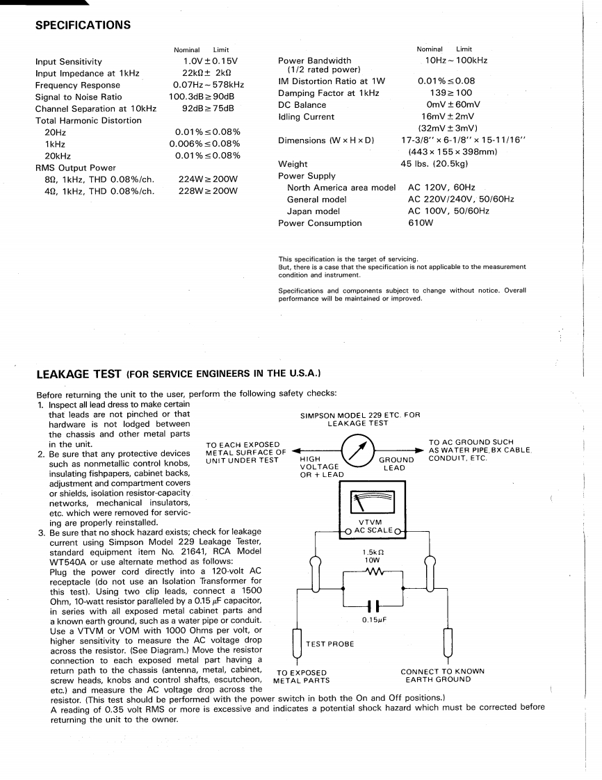 HarmanKardon-Citation22-pwr-维修说明书手册含电器原理图1