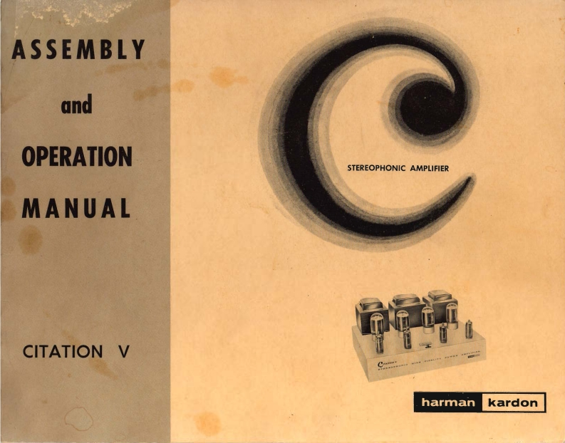 HarmanKardon-CitationV-pwr-维修说明书手册含电器原理图