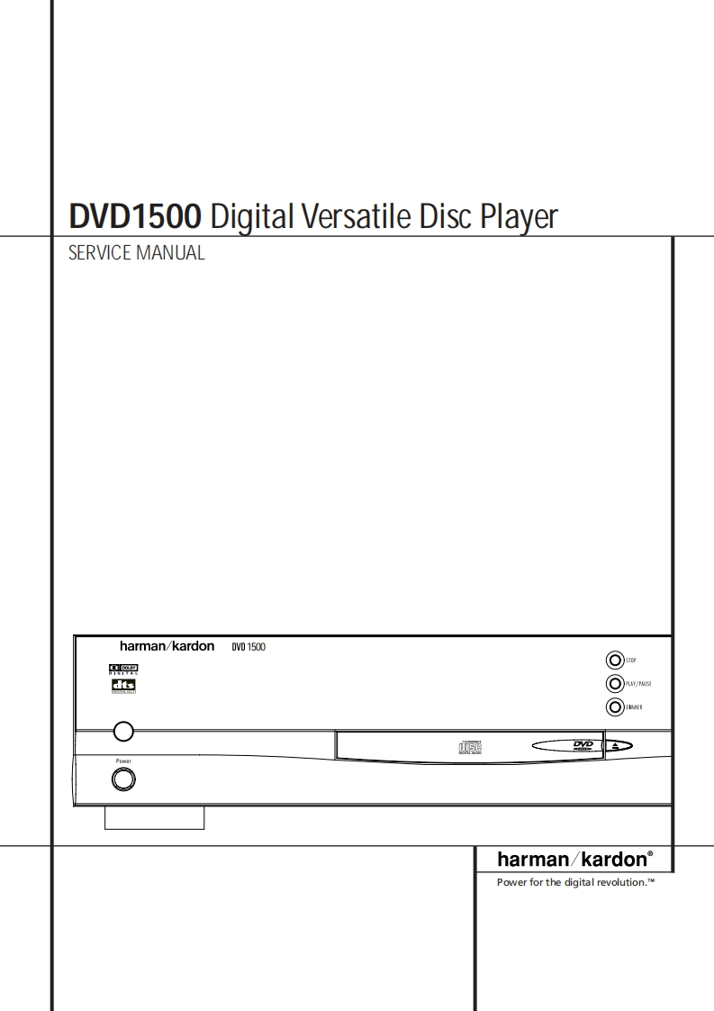 HarmanKardon-DVD1500-cd-维修说明书手册含电器原理图