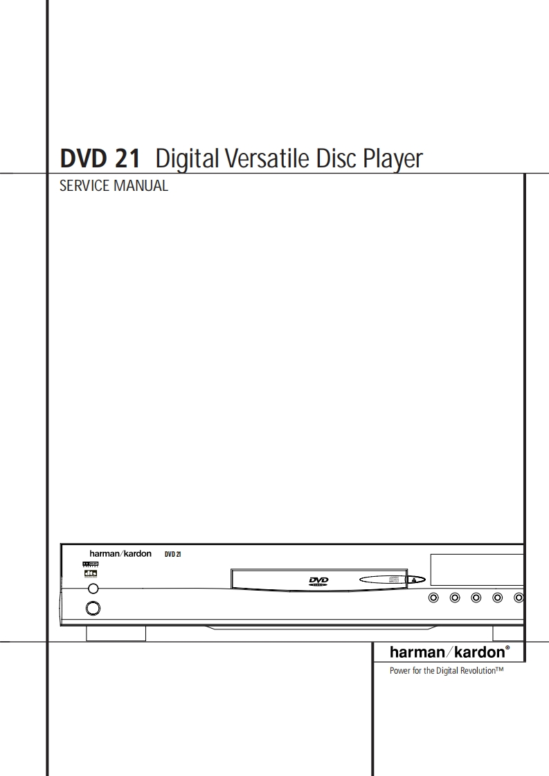 HarmanKardon-DVD21-cd-维修说明书手册含电器原理图