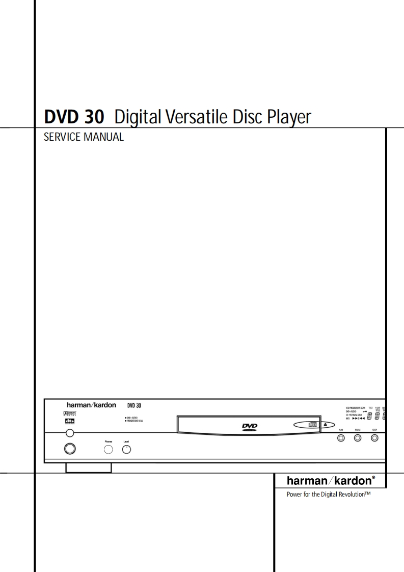 HarmanKardon-DVD30-cd-维修说明书手册含电器原理图