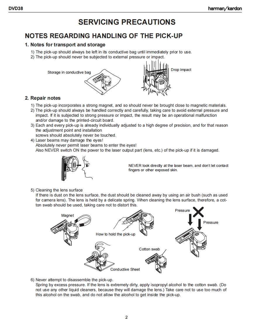 HarmanKardon-DVD38-cd-维修说明书手册含电器原理图