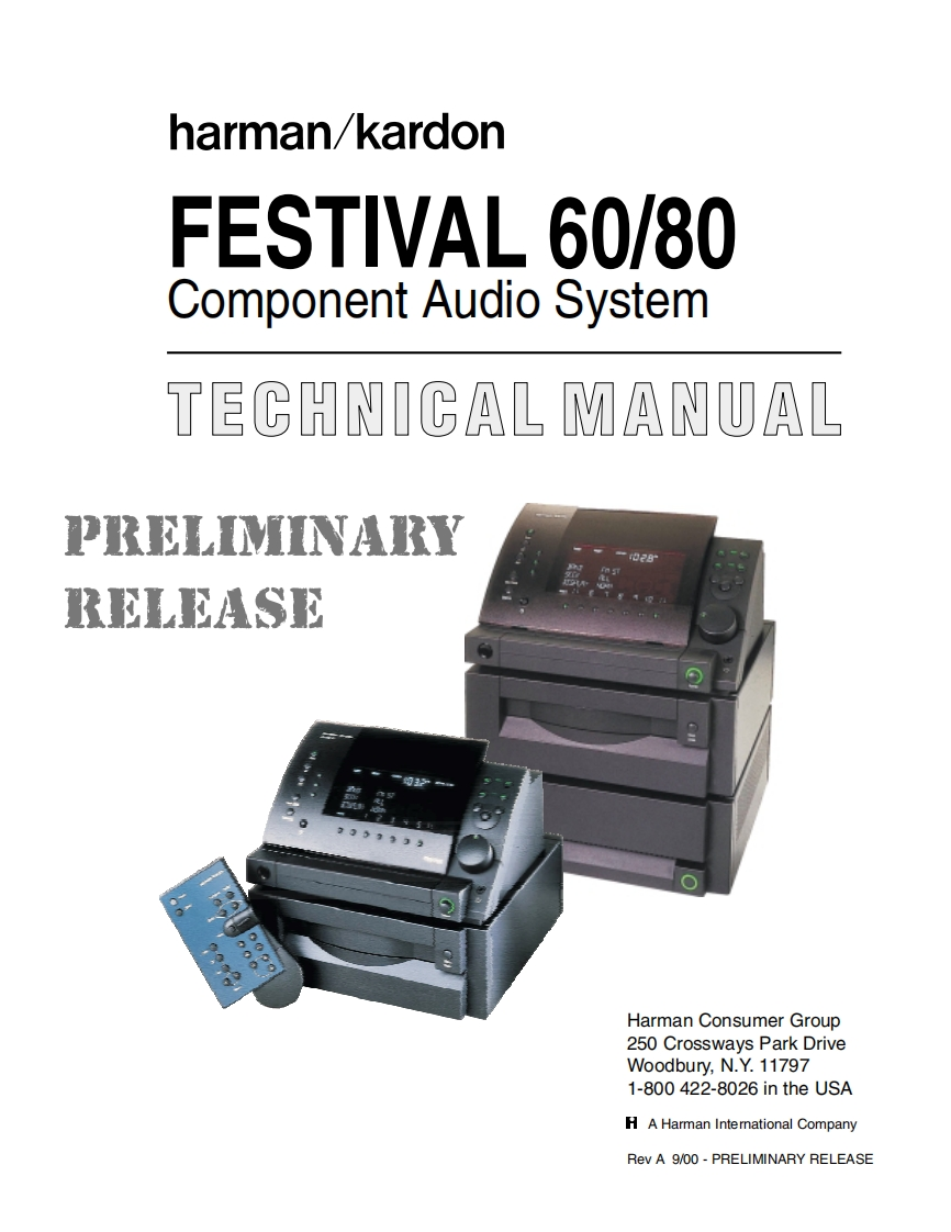 HarmanKardon-Festival80-rec-维修说明书手册含电器原理图