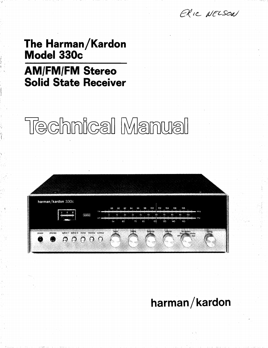 HarmanKardon-HK330C-rec-维修说明书手册含电器原理图