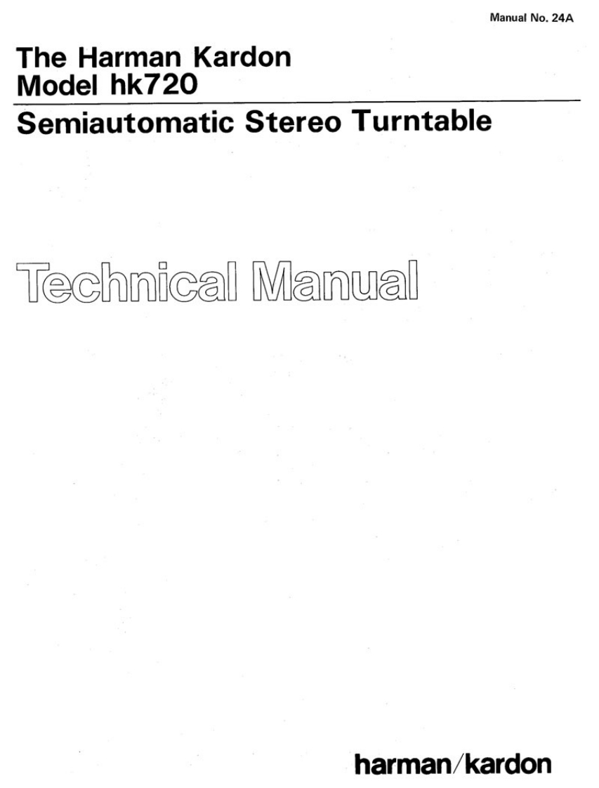 HarmanKardon-HK720-tt-维修说明书手册含电器原理图1