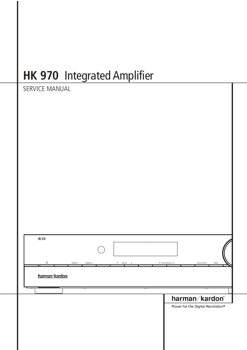HarmanKardon-HK970-int-维修说明书手册含电器原理图
