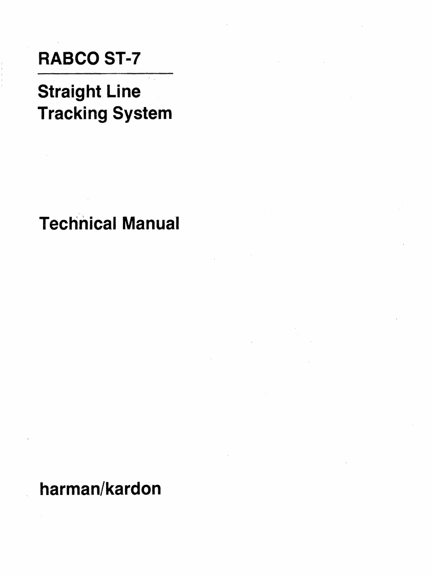 HarmanKardon-ST7-tt-维修说明书手册含电器原理图1