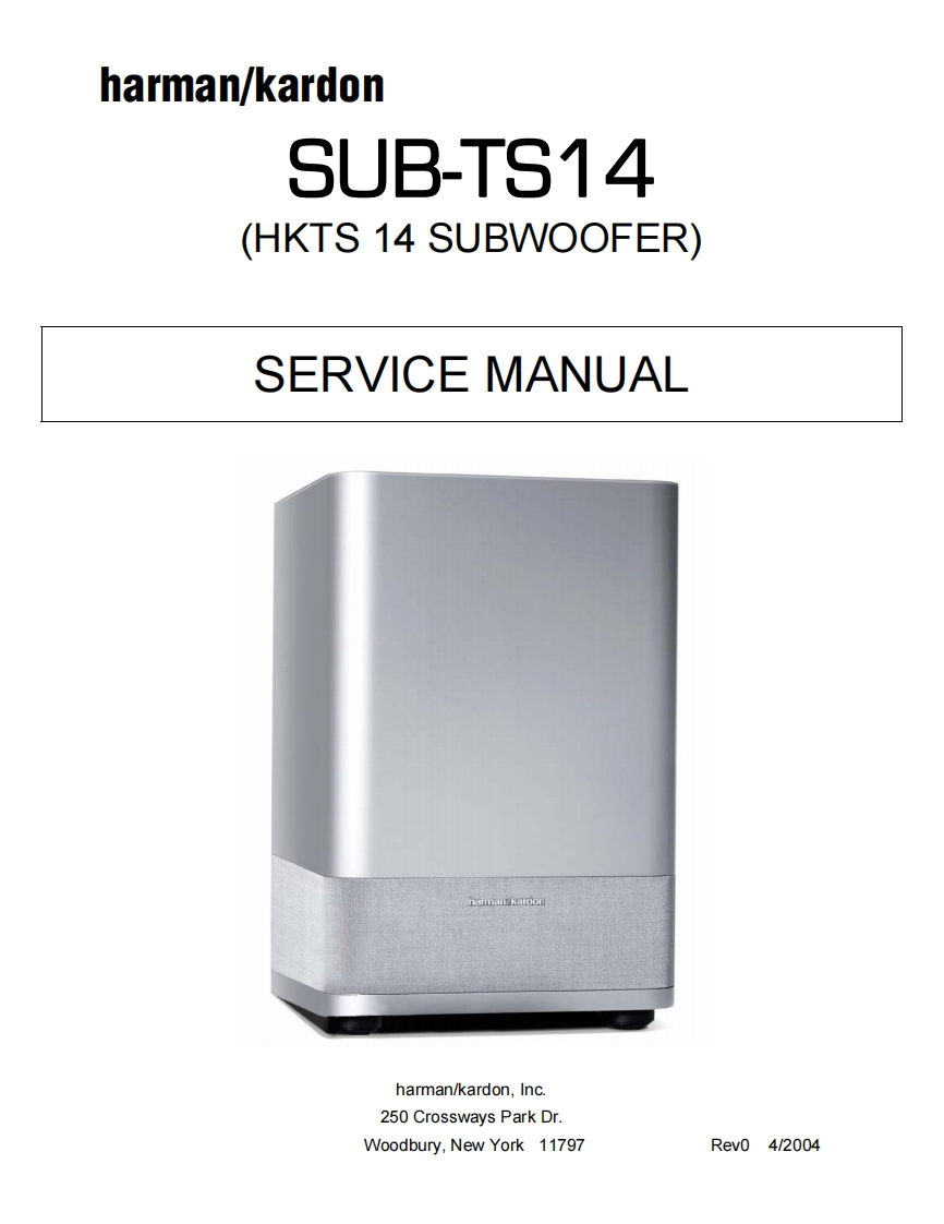 HarmanKardon-SUBTS14-pwr-维修说明书手册含电器原理图