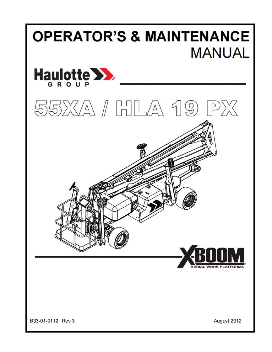 Haulotte-55XA-操作与维护说明书手册Rev-3