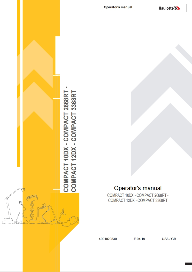 Haulotte-Compact-12-DX-Operations-Manual操作与维护保养说明书手册