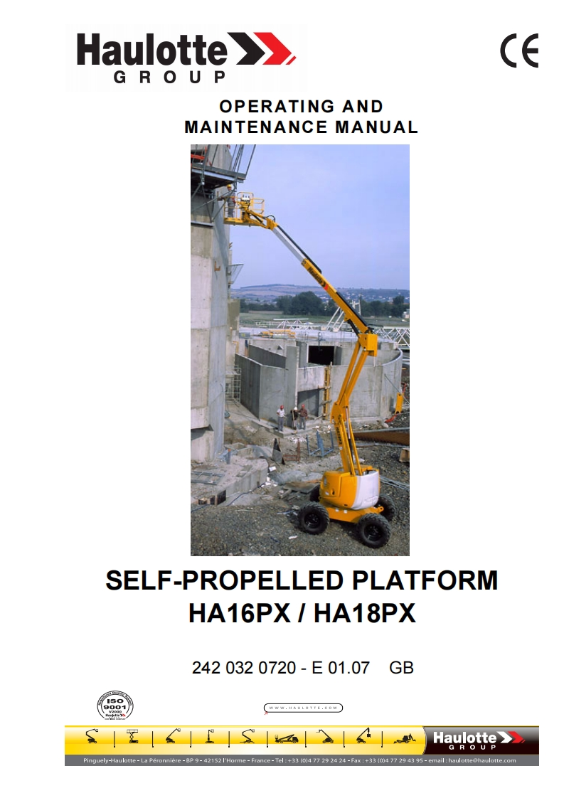 Haulotte-HA16PX-Operations-Manual操作与维护保养说明书手册