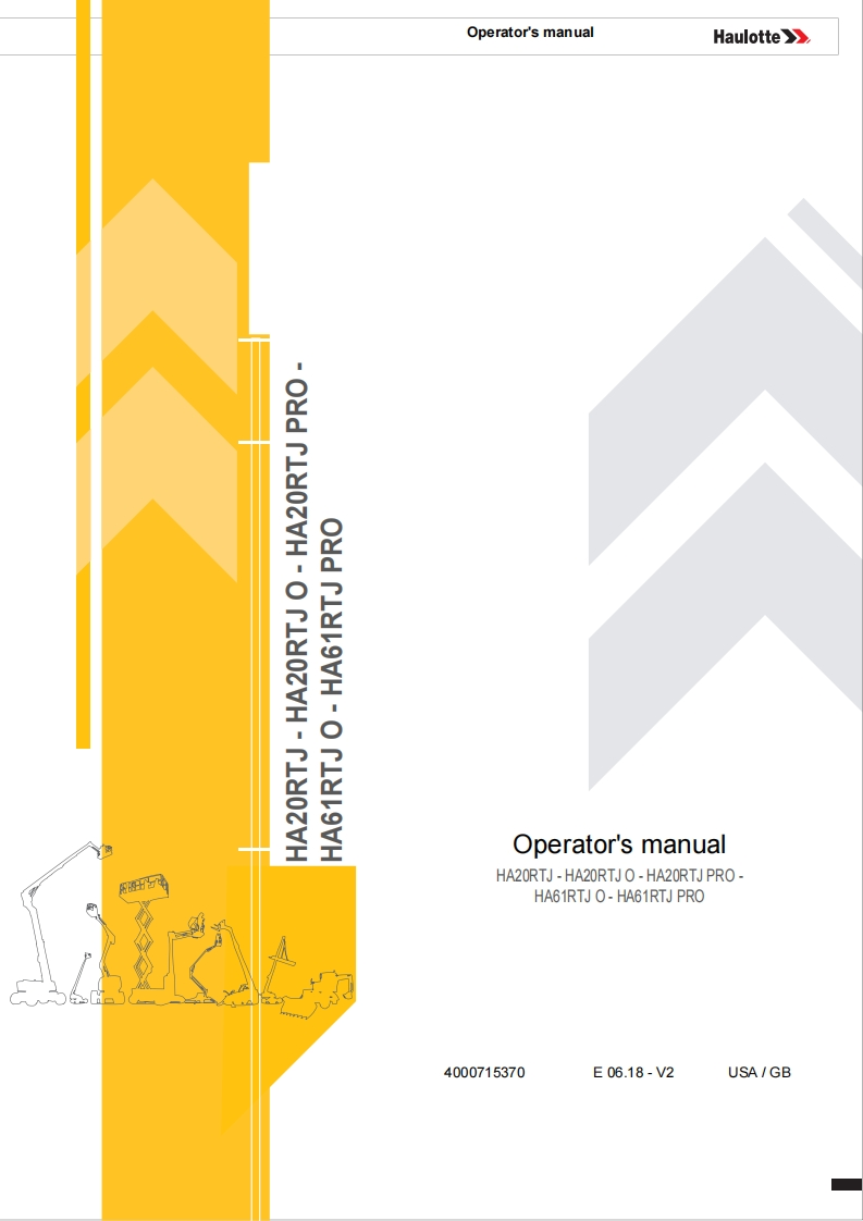 Haulotte-HA20-LEPRO-Operations-Manual操作与维护保养说明书手册