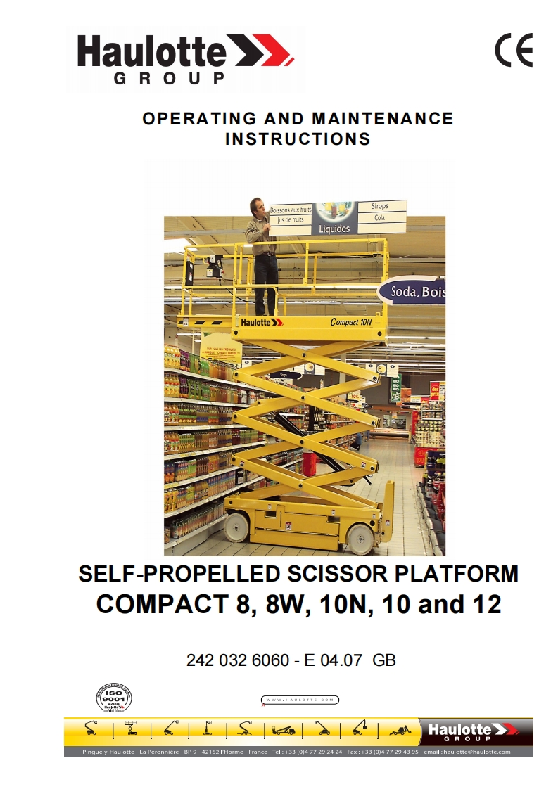 Haulotte-compact10-Operations-Manual操作与维护保养说明书手册