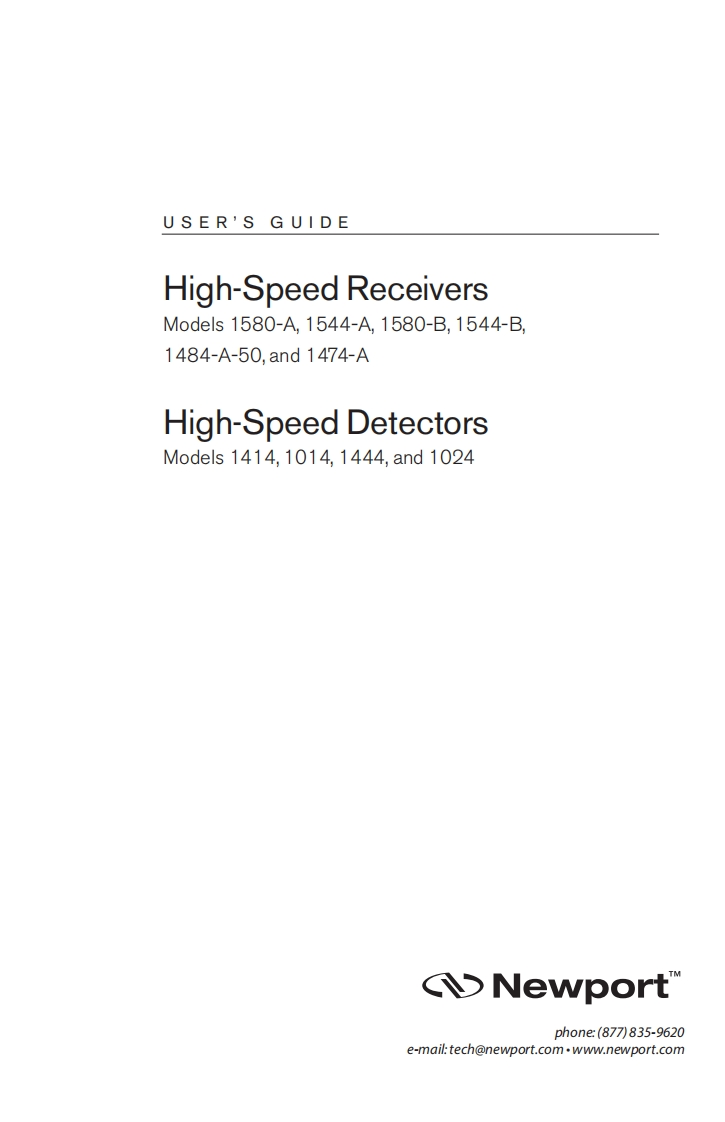 High-Speed-Detectors-and-Receivers-使用说明书手册-RevC