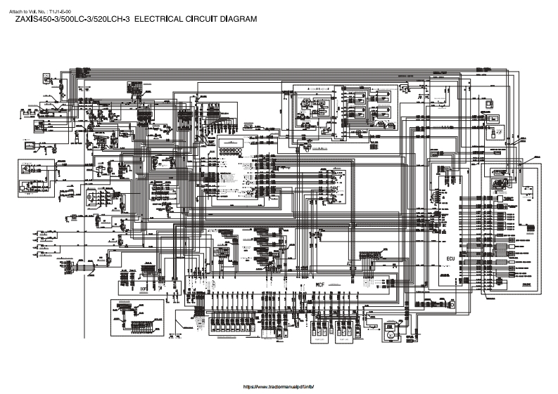 Hitachi-Zaxis-450-500-520-Excavators-电器原理图手册s-PDF