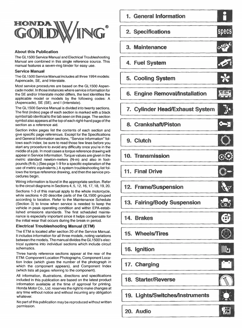 Honda_Goldwing_GL1500_Service_Manual_1994维修维护手册