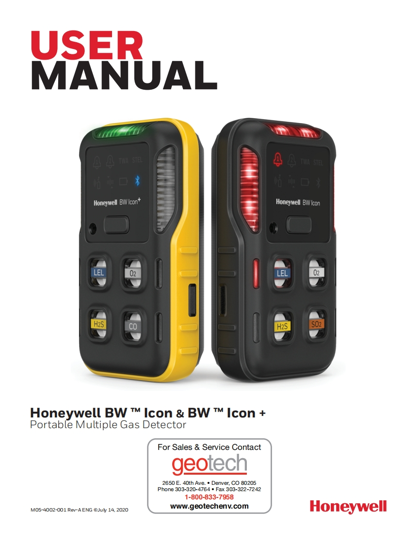 Honeywell_BW_Icon_User_使用说明书手册