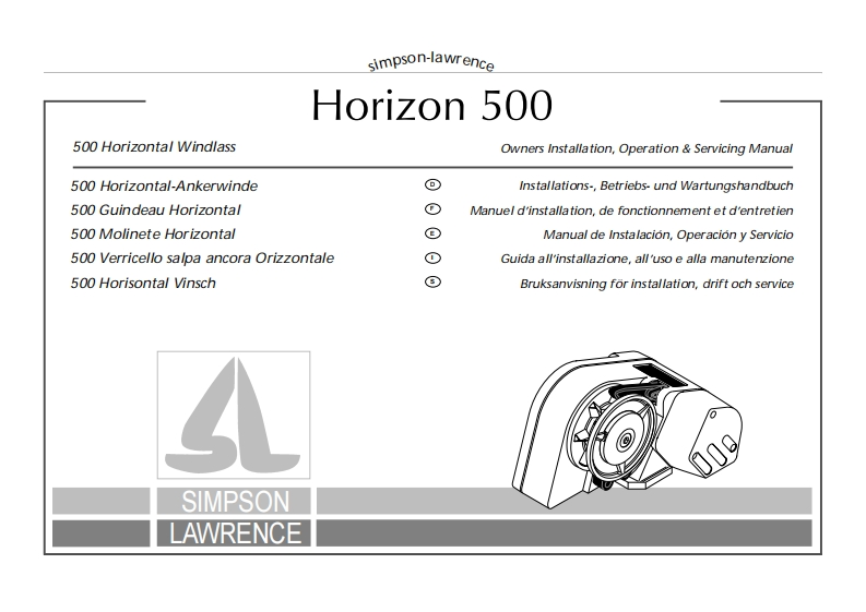 Horizon-500-Windlass-操作说明书手册