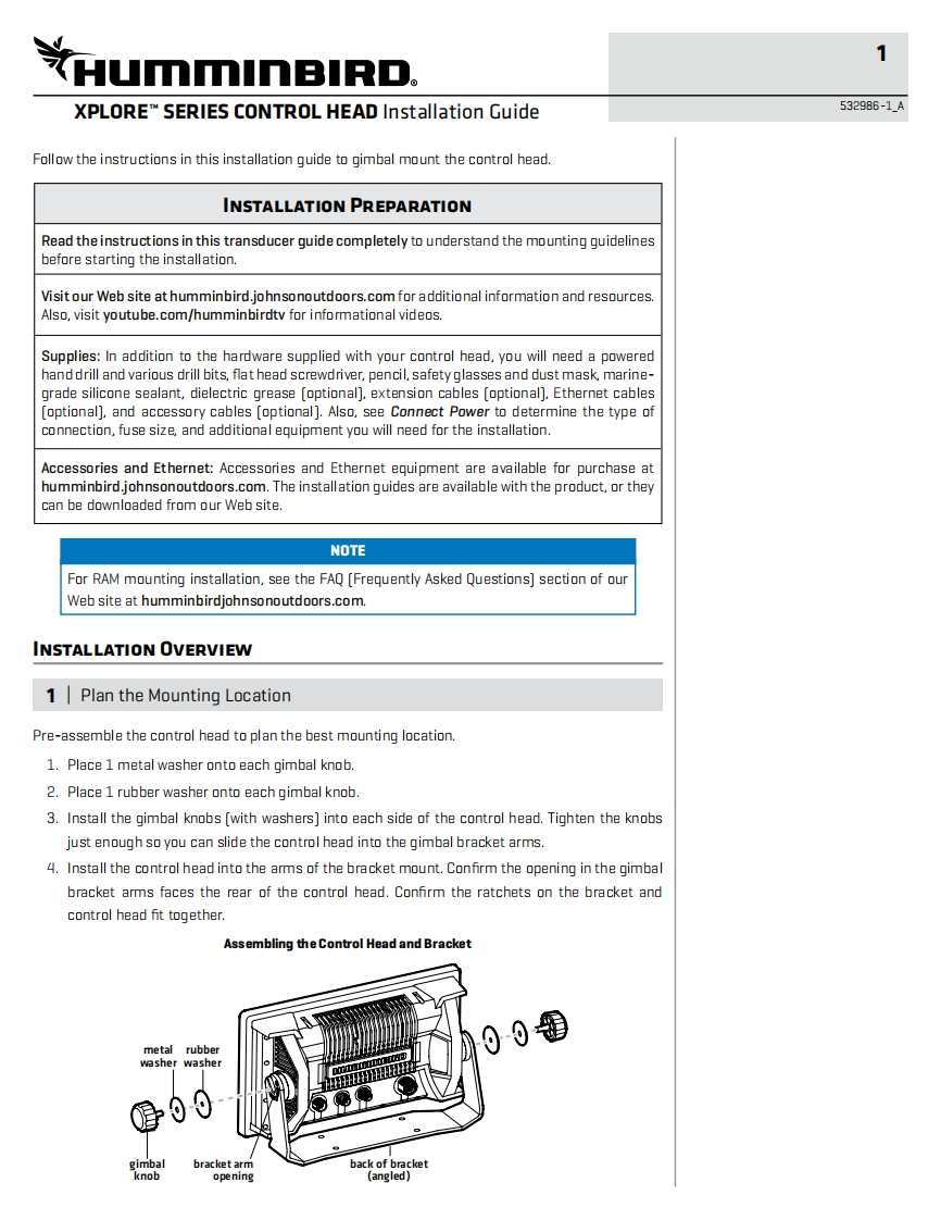 Humminbird_XPLORE_Series_Installation_Guide