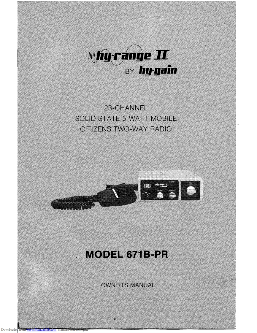 Hy-Gain_Hy-Range_II_(671-PR)_(Manual操作说明书手册)