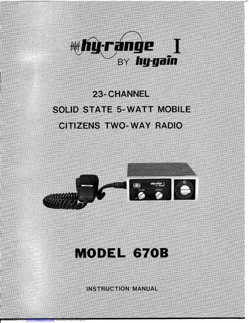 Hy-Gain_Hy-Range_I_(670B)_(Manual操作说明书手册)