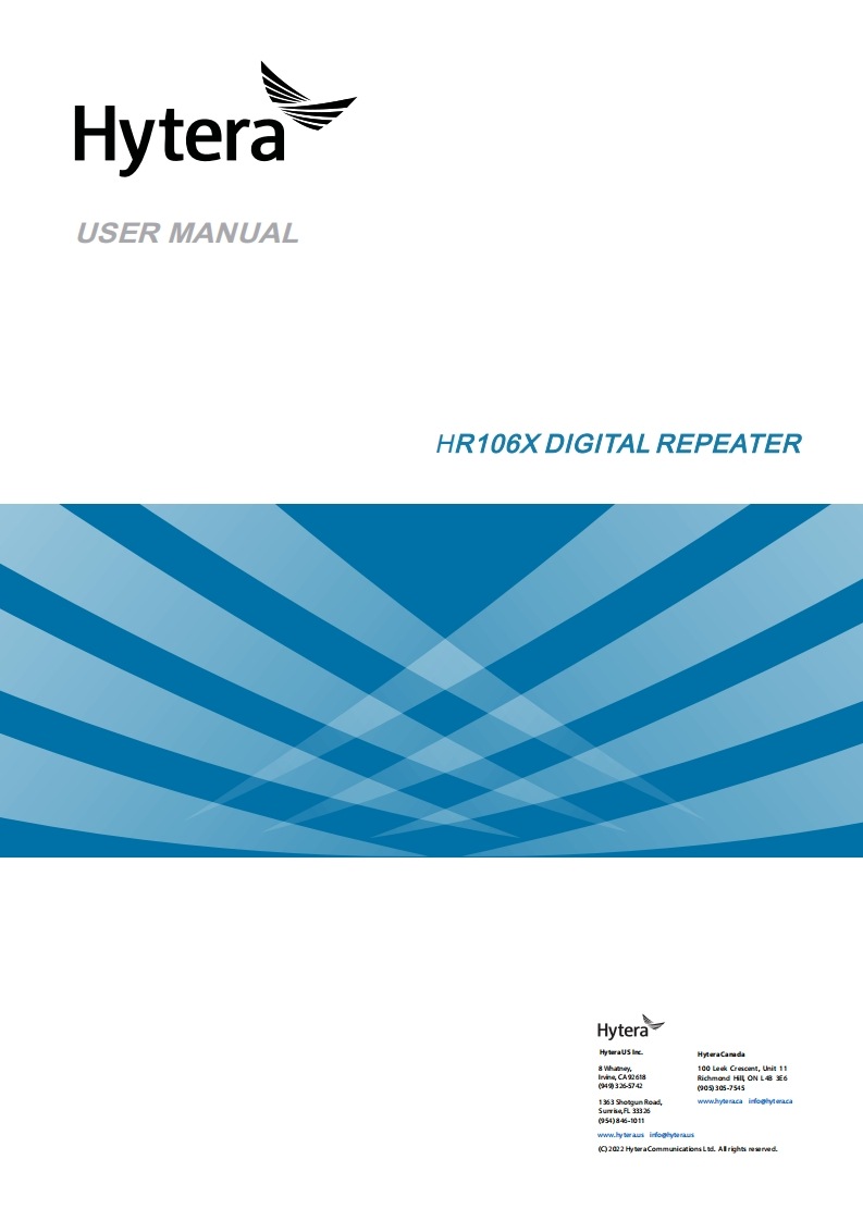 Hytera-HR106X-Digital-Repeater-使用说明书手册l-R2.0_eng